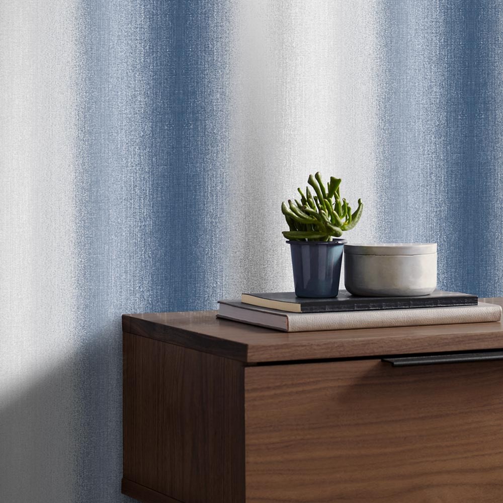 Wildflower Stripe Wallpaper 105900 by Graham & Brown in Ink Blue